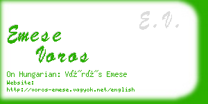 emese voros business card